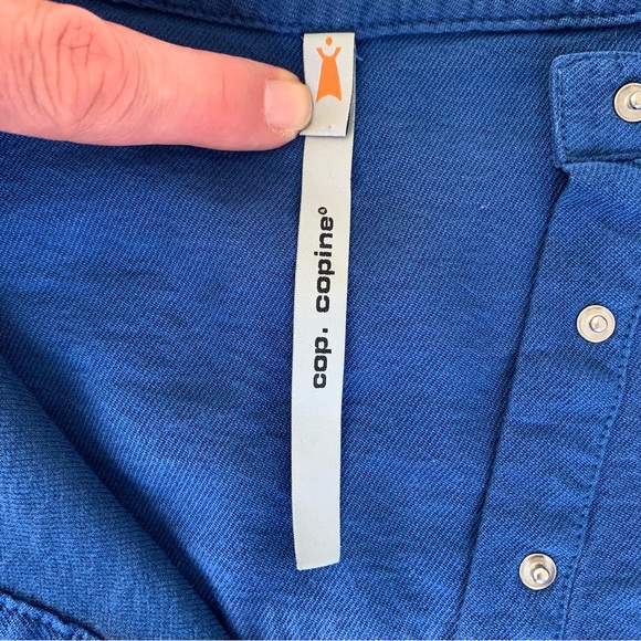 Y2K Vintage Cop. Copine Tunic Dress Cobalt Blue EU 42 UK 14 - Picture 7 of 11